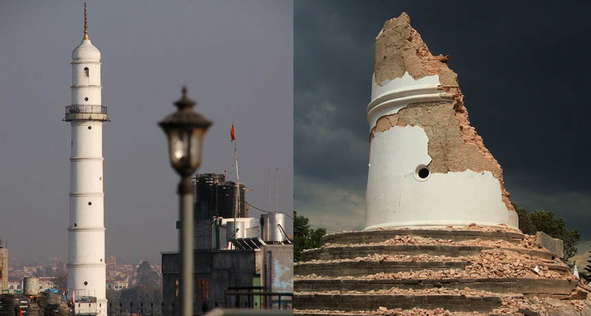 尼泊尔Quake的最大震动相对蔓延