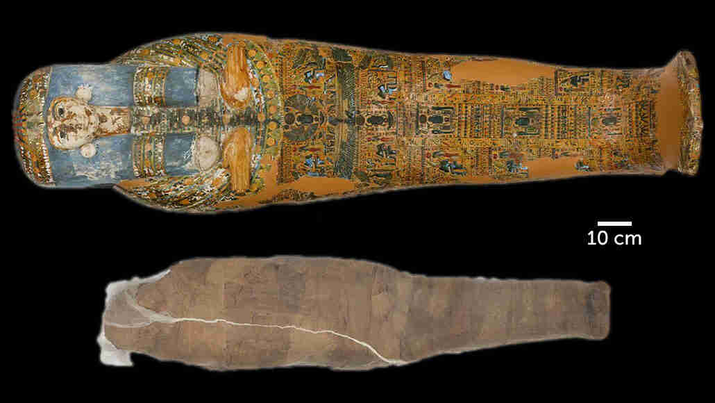 古老的埃及木乃伊被包裹在一个不寻常的泥壳中