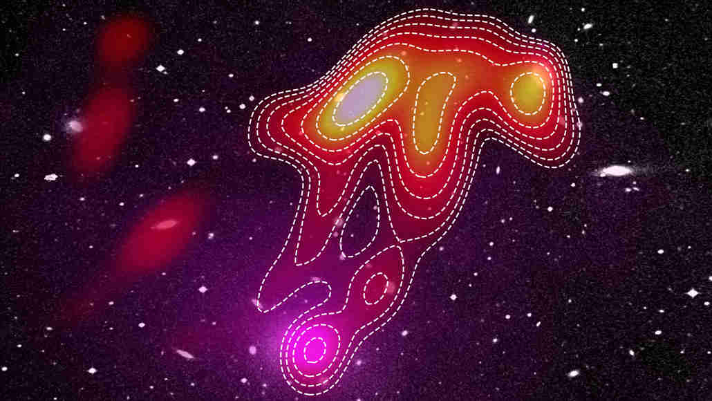 “USS Jellyfish”从遥远的Galaxy集群中发出奇怪的无线电波