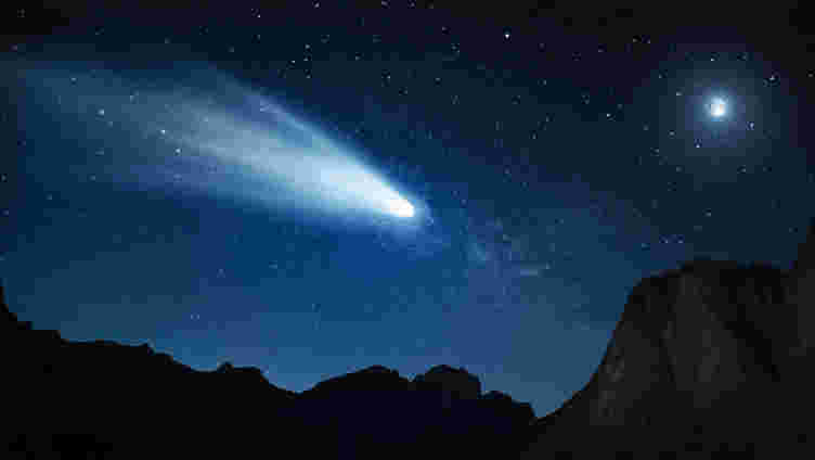 在第一个，天文学家发现了一个空间摇滚乐进入彗星