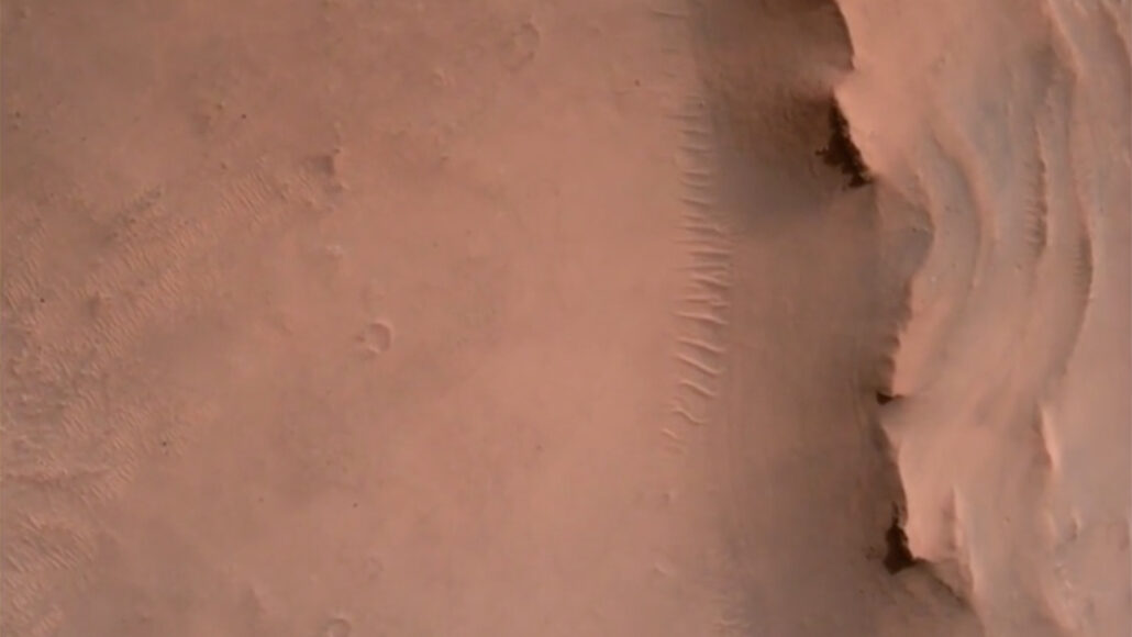 观看实际视频的坚持不懈的火星着陆