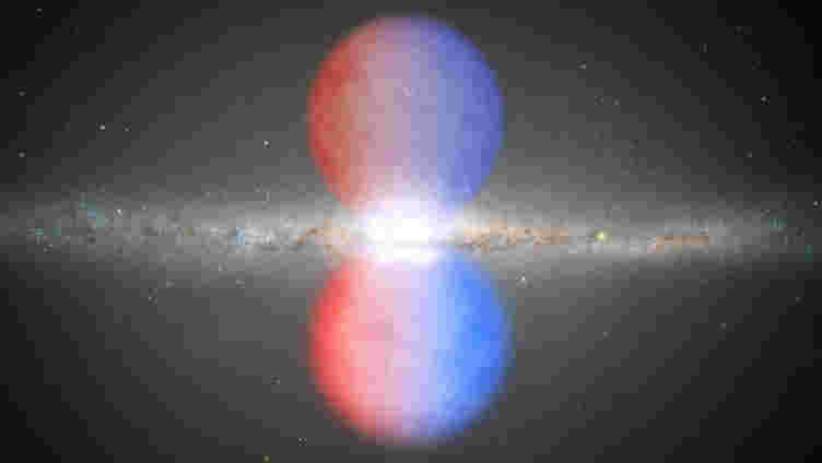 第一次看到银河系的巨型气泡在可见光中看到