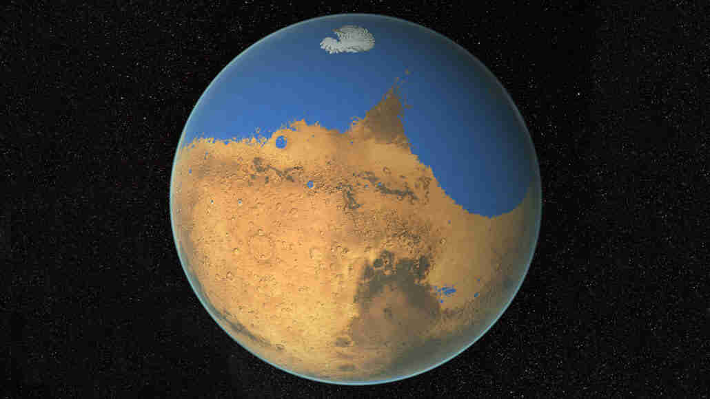 大多数火星失踪的水可能会在它的地壳中潜伏
