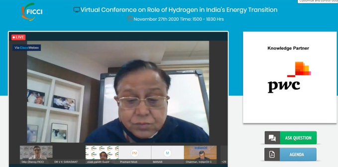 氢气需求集中在印度的化学和石化行业：NITI Aayog成员