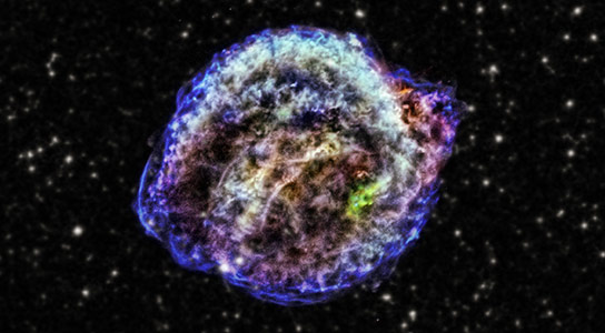 Suzaku光谱仪揭示了进入Kepler的超新星的洞察力