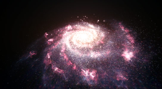 当地爆炸症的证据会影响到宿主银河周围的大部分气体