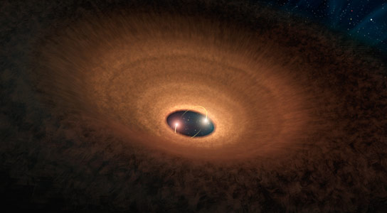 Spitzer发现了一个每93天“闪烁”的年轻恒星系统