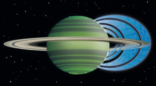 天文学家发现从土星环上掉下的雨
