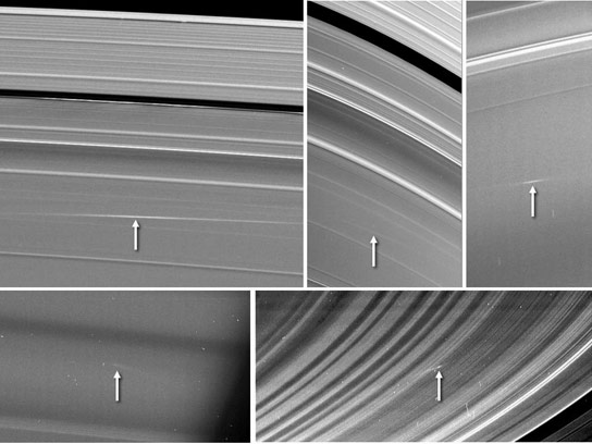 Cassini观察与土星戒指碰撞的流星