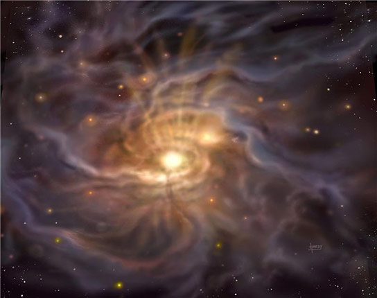 天文学家观测银河系一颗巨大恒星的诞生