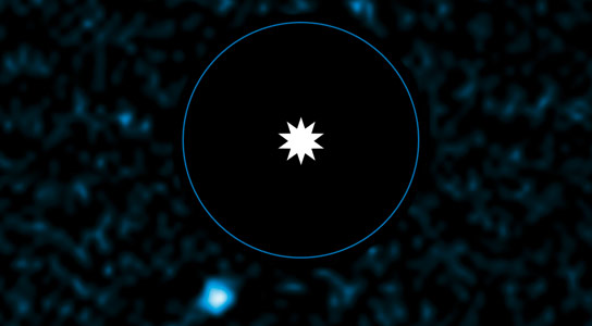 VLT观看EXOPLANET，最低的群体在明星周围成像