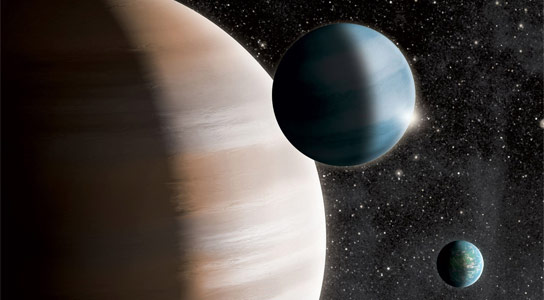 Exoplanets可分为三组：地面，天然气巨头和中型天然气矮人