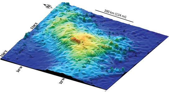 Tamu Massif被证实了地球上最大的单座火山