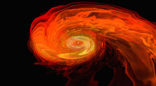 NASA超级计算机仿真显示中子恒星互相撕裂以形成一个黑洞