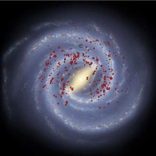 巨大的恒星地图银河系的结构