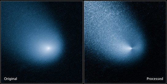 哈勃揭示了从彗星C / 2013 A1发芽的多次喷射