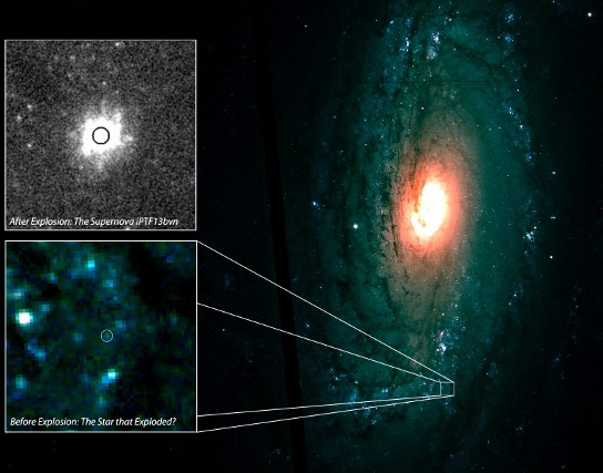 天文学家识别剥离包络超新星的第一祖