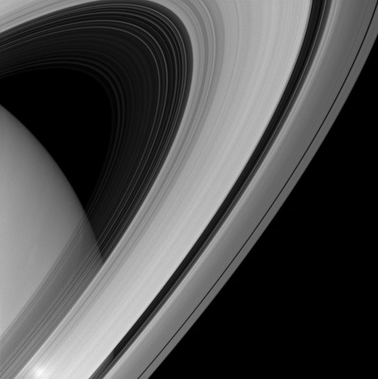 卡西尼岛观看土星的戒指