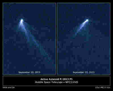 哈勃看到一个带有六个彗星尾巴的小行星
