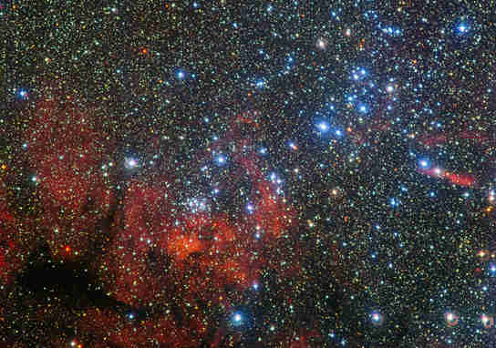 Star Cluster NGC 3590的新ESO图像