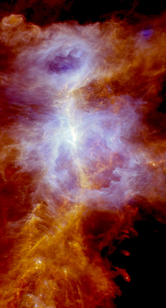 猎户座的新赫歇尔影像恒星形成云
