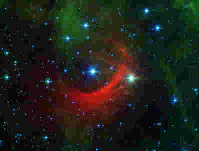 Spitzer Views Runaway Star Kappa Cassiopeiae