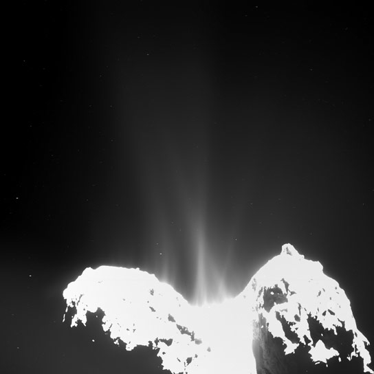 Rosetta Image揭示了Comet 67p上的增加活动