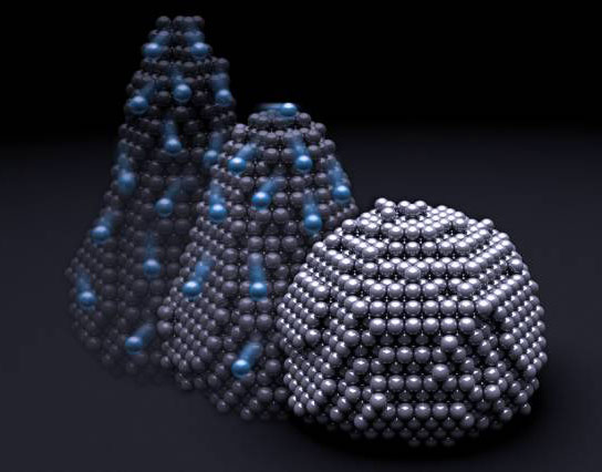 固体纳米粒子保持其内部结构，同时像液体一样变形