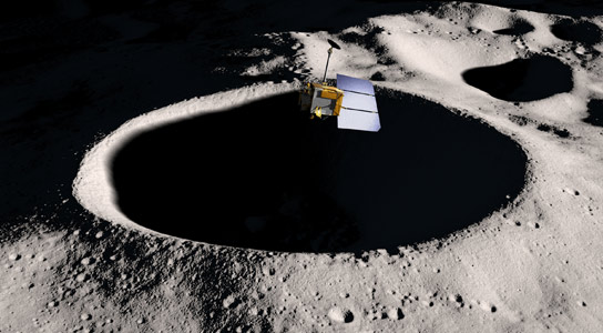 月球侦察轨道运动员接近月球表面
