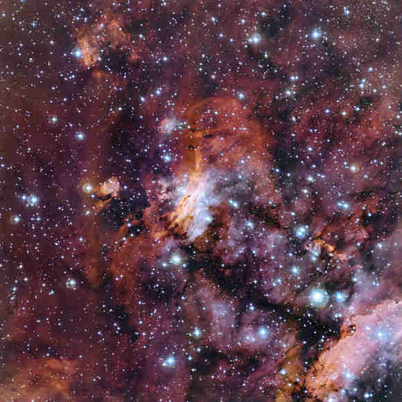 ESO获得了虾星云的特写镜头