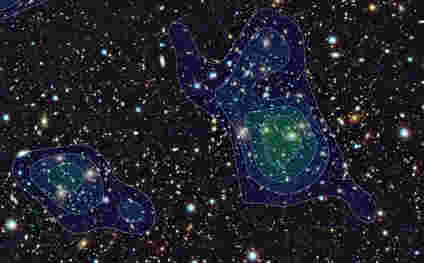 天文学家揭示了九个大浓度的暗物质