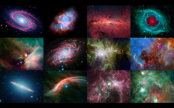 新型数字日历庆祝Spitzer太空望远镜成立12周年