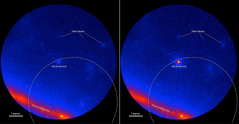 费米帮助将Cosmic Neutrino链接到Blazar Blast