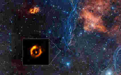 灰尘圆盘的最清晰的视图周围的老化星形IRAS 08544-4431
