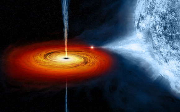 一个黑洞的大大大？大约50亿太阳能群众