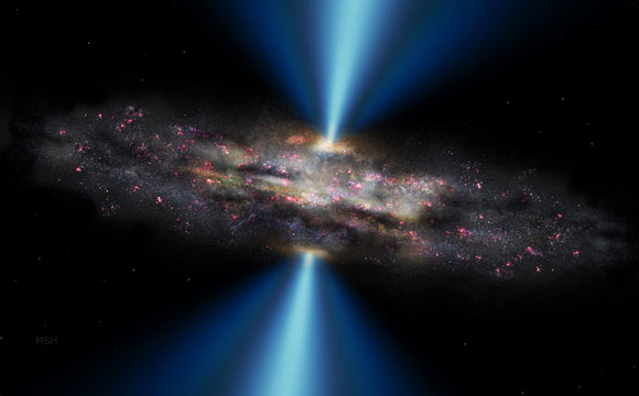 天文学家发现一个黑洞，比其主机星系更快地增长