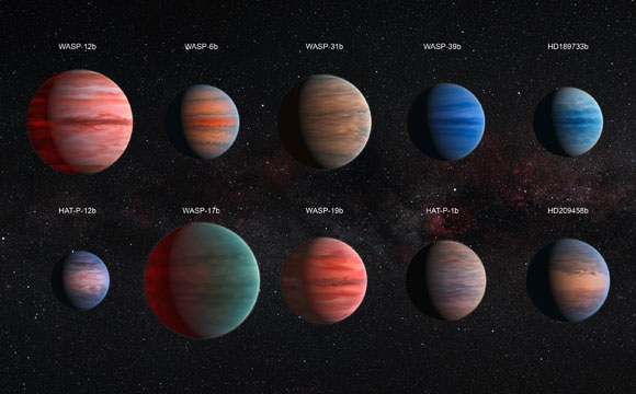 空间望远镜揭示了十个木星大小的外延型大气压的细节