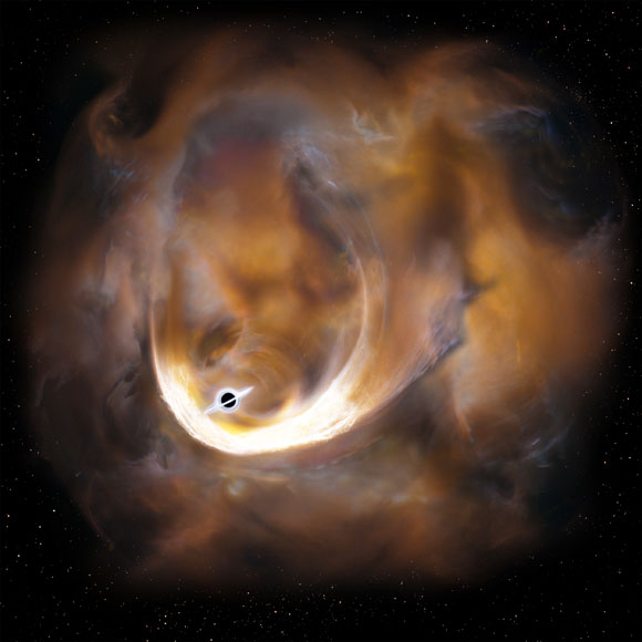 天文学家在银河系中检测到一个看不见的黑洞的迹象
