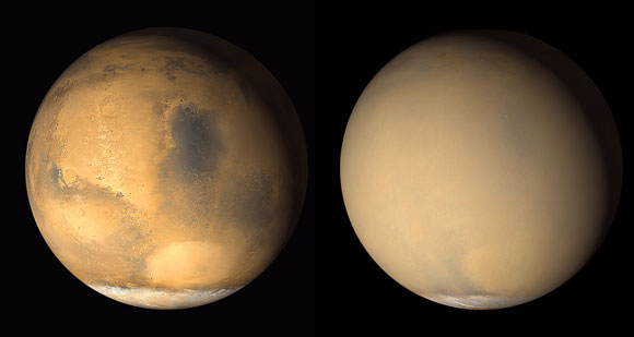 科学家预测火星上的下一次全球沙尘暴