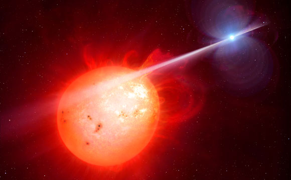 天文学家发现一个无线电脉冲白矮星二进制星