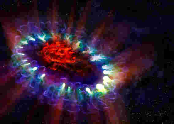 Supernova 1987a揭示了爆炸明星残余的寒冷，内部区域
