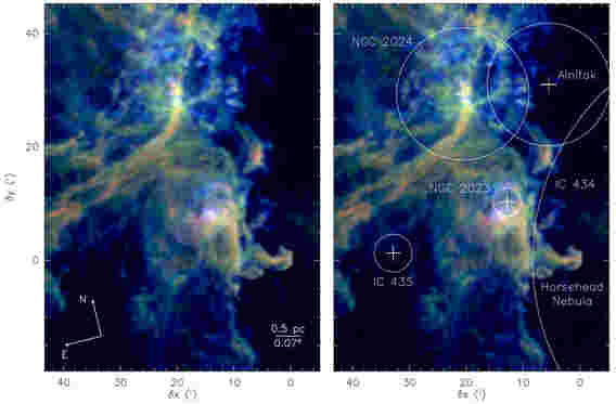 天文学家揭示了分子云中的气体和灰尘之间的详细关系