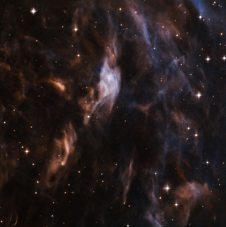 哈勃望远镜观测星云Sh2-308周围的星光EZ Canis Majoris