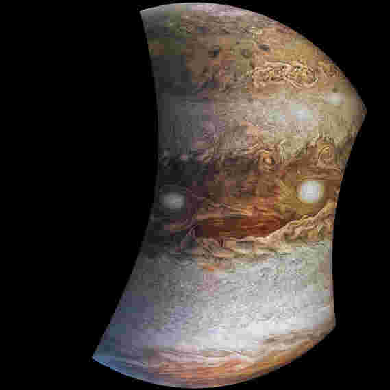 Jumocam图像的木星'脸'
