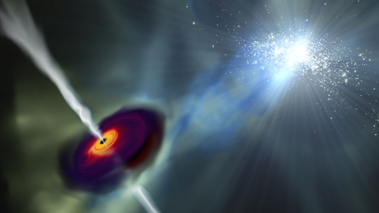 天文学家展示辐射有助于燃料第一个巨大的黑洞