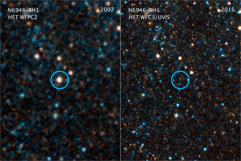 天文学家看着倒塌的星星变成一个黑洞