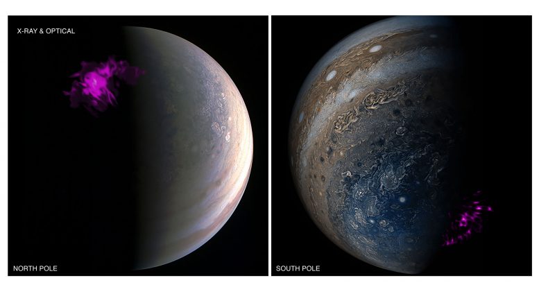天文学家查看木星的独立脉动X射线极光