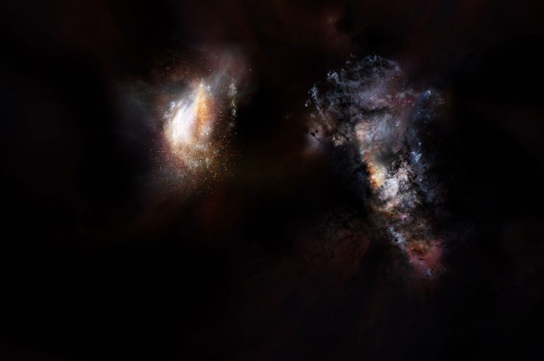 ALMA发现在暗物质中游泳的大量原始星系