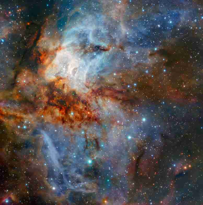 ESO非常大的望远镜在所有荣耀中都显示出星团rcw 38