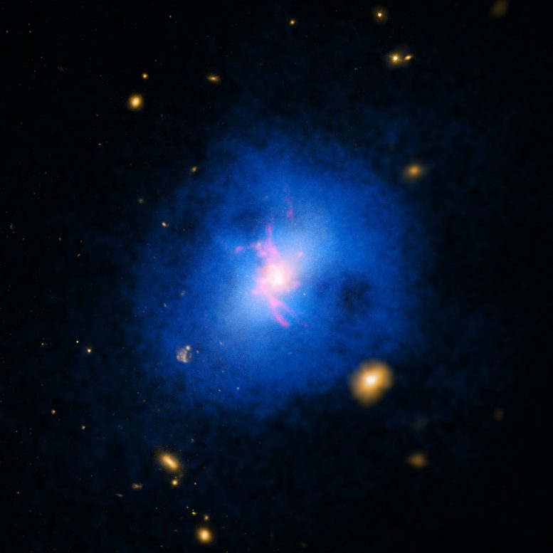 天文学家揭示了黑洞泵送的冷分子气体